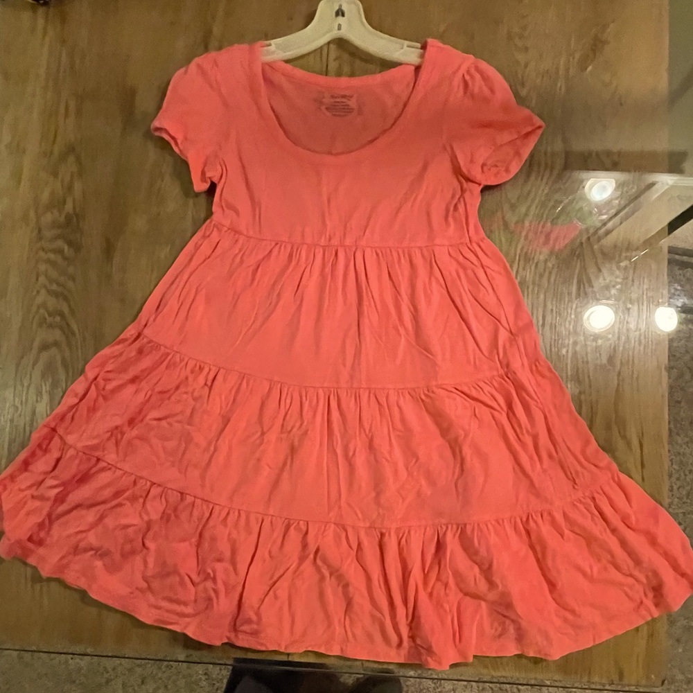 Salmon colored babydoll dress
